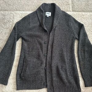 Old Navy Mens Shawl Collar Cardigan Sweater Medium Gray Button Front